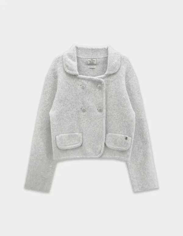 Robin Double Knit Wool Jacket - Light Grey