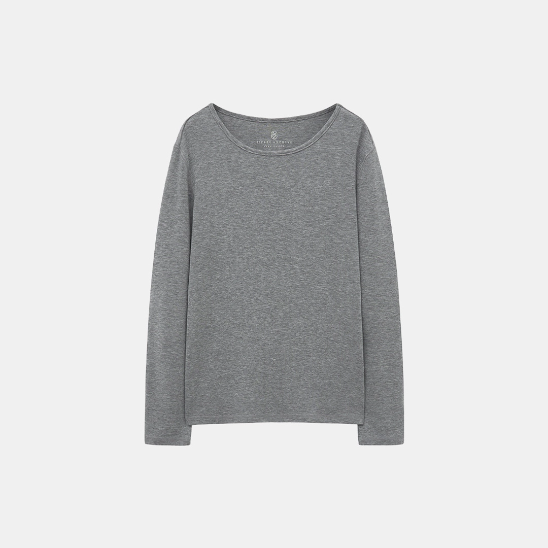 시야쥬 SITP5225 데코 스티치 컴포트 티셔츠_S\'est passee(쎄빠쎄)_Melange gray 상품 이미지 1