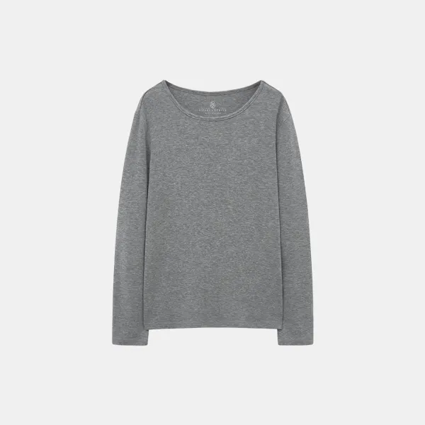 SITP5225 데코 스티치 컴포트 티셔츠_S\'est passee(쎄빠쎄)_Melange gray
