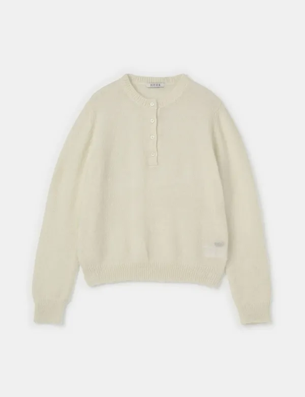 Ronnie Placket Sweater (Ivory)