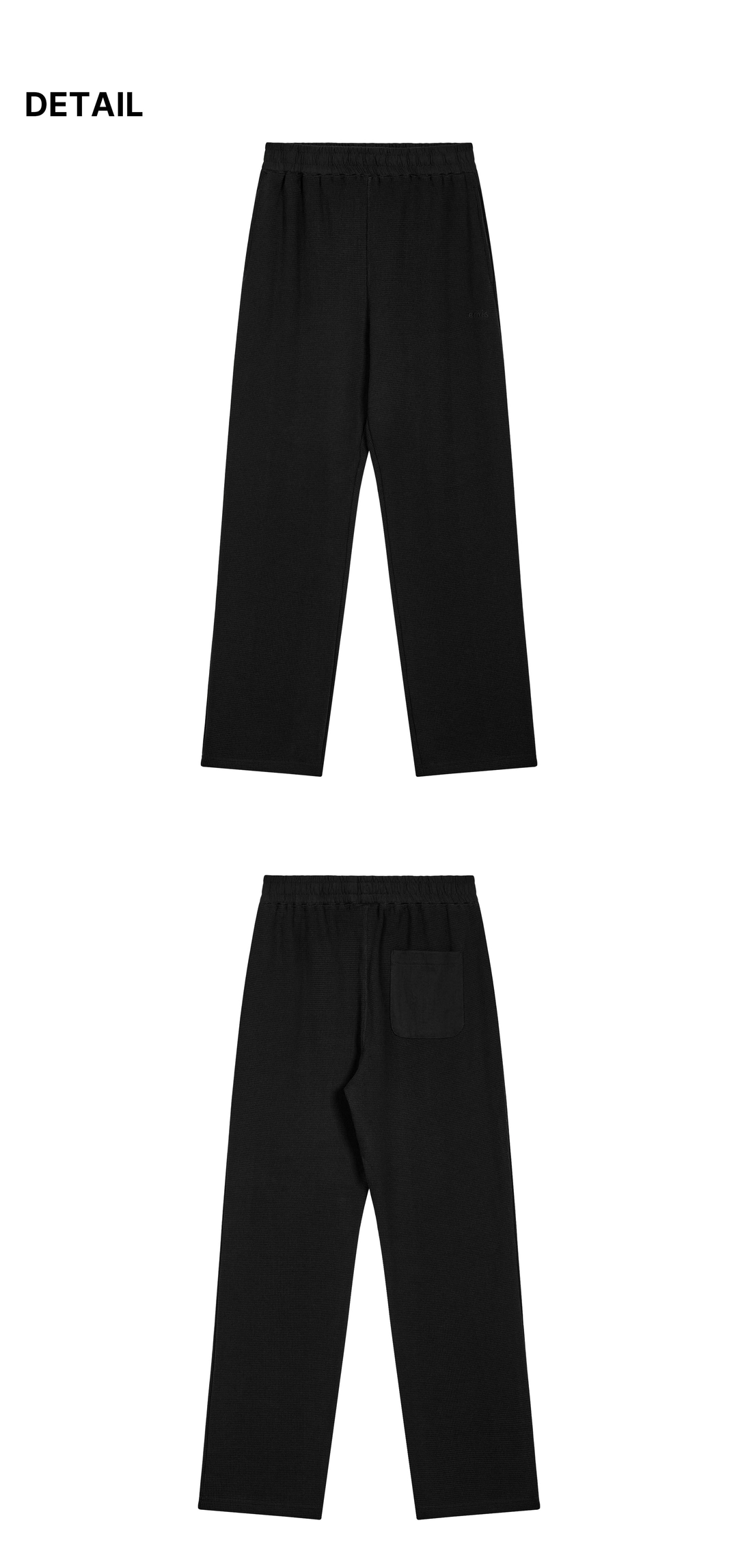 이미스 (W) WAFFLE LOUNGE PANTS-BLACK 상품 이미지 1