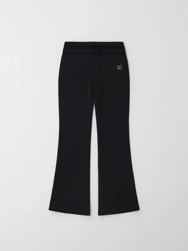 LE Fold-Detail Sweatpants (Black)