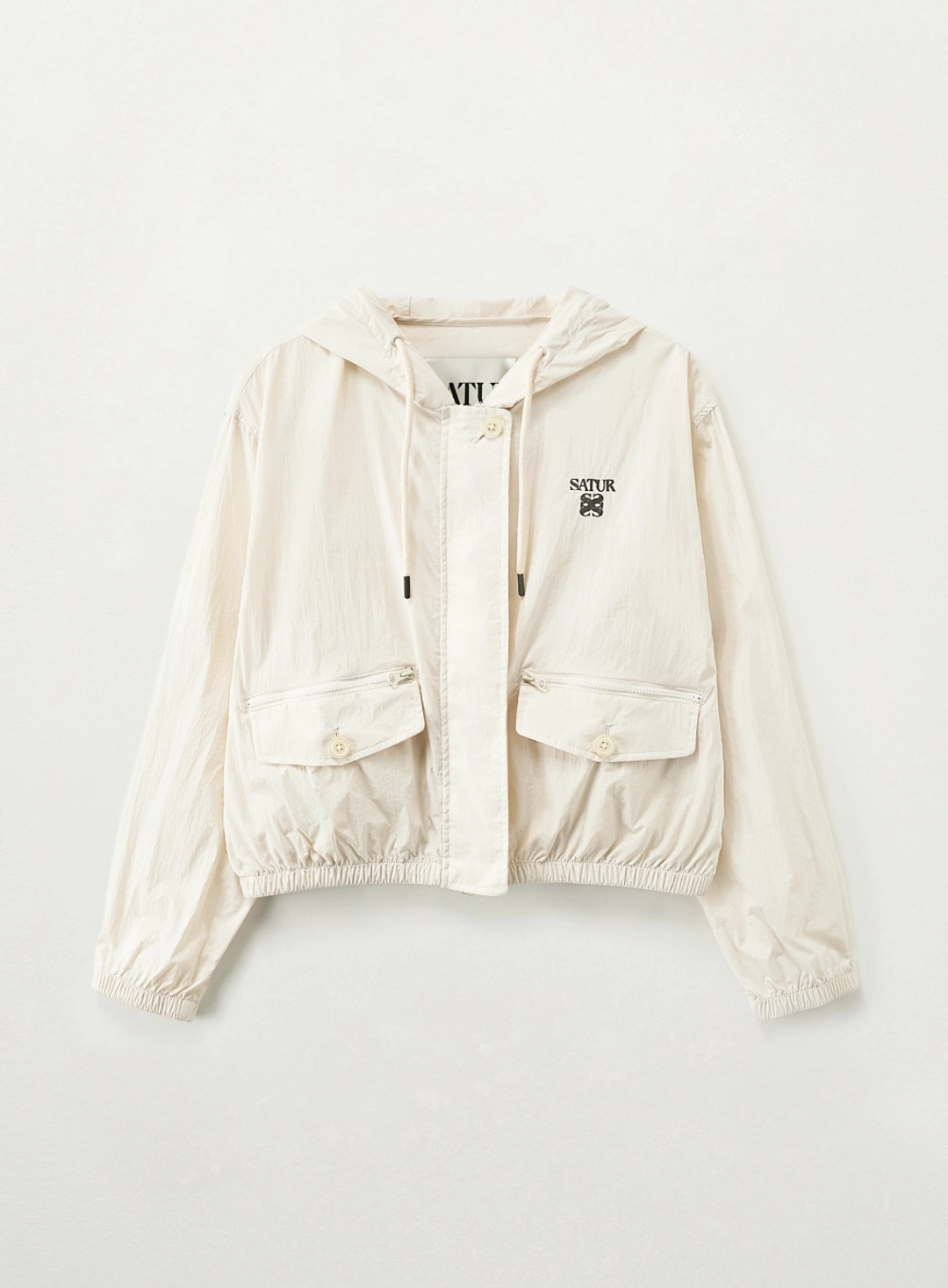 세터 (W) Crop Hood Wind Jacket - Cream 상품 이미지 1