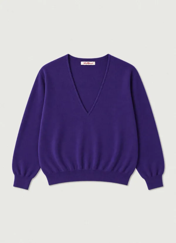 Pear V-neck Knit [purple]