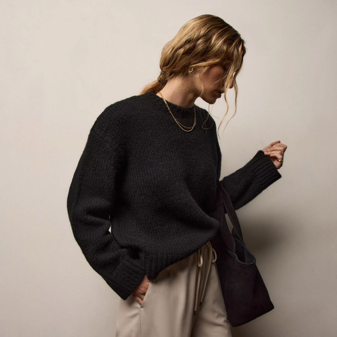 제임스펄스 Textured Cashmere Sweater - Black 상품 이미지 1
