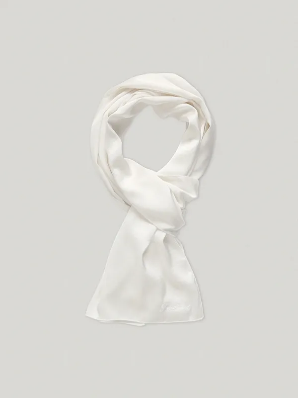 Auren Silk Scarf Ivory - Smoothmood