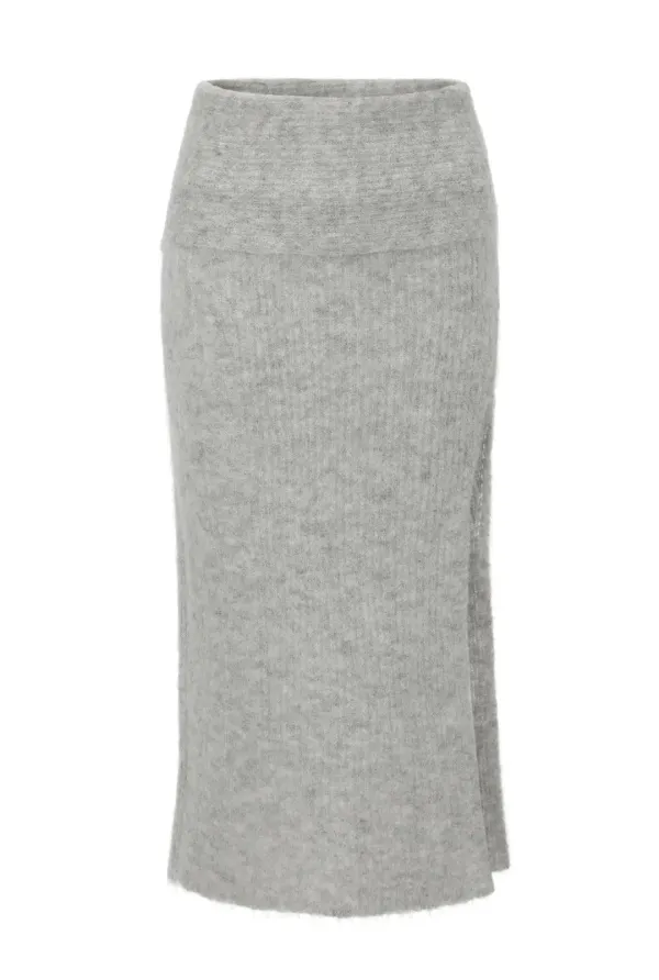 Mocha slit skirt