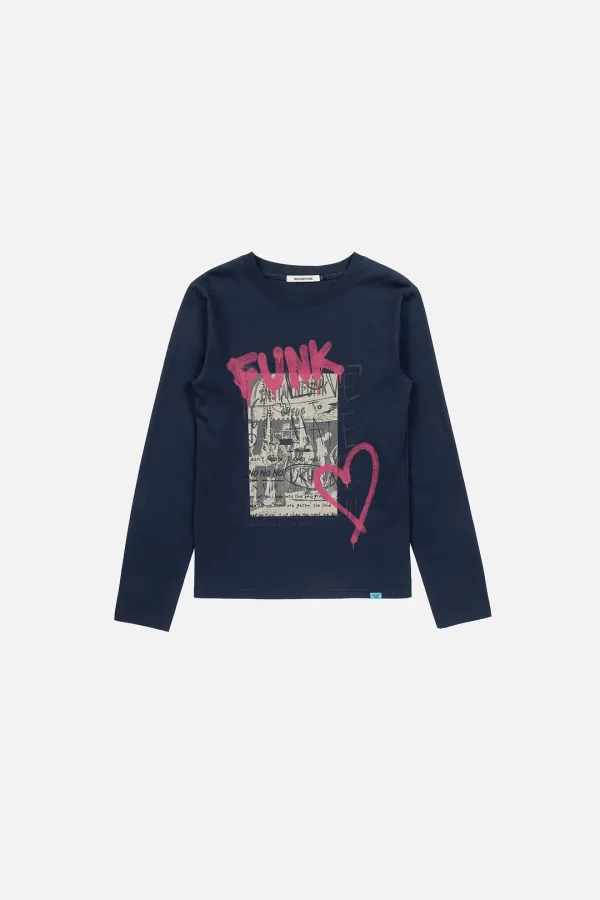 VINTAGE FUNK LOVE TEE - NAVY
