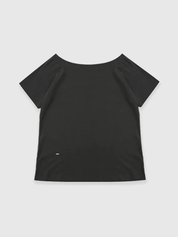 Tone Shoulder Tee (Charcoal)