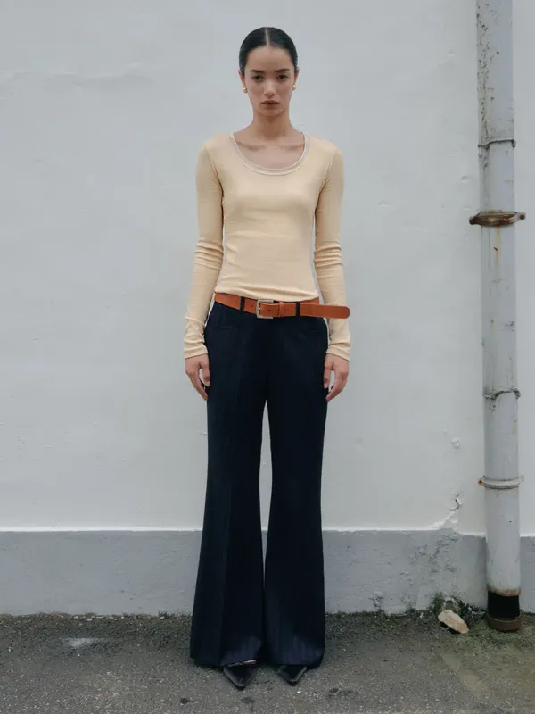 BODHY WIDE BOOTCUT PANTS_NAVY