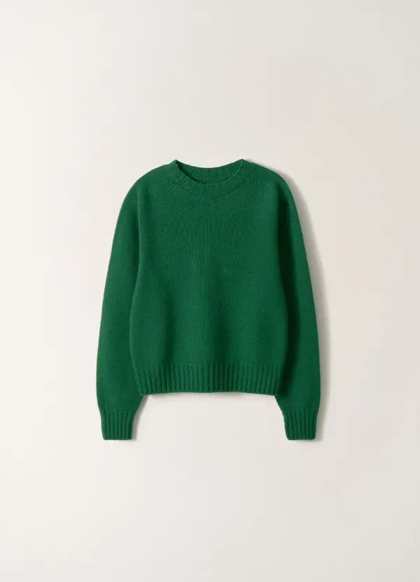 Bunny Wool Pullover Knit (Leafy Green)