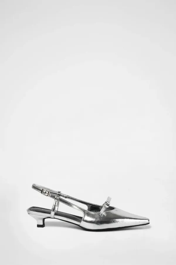 TIPI RIBBON SLINGBACKS / SILVER
