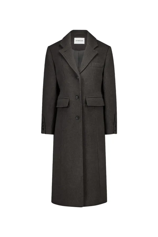 HOURGLASS WOOL COAT (KHAKI-BROWN)