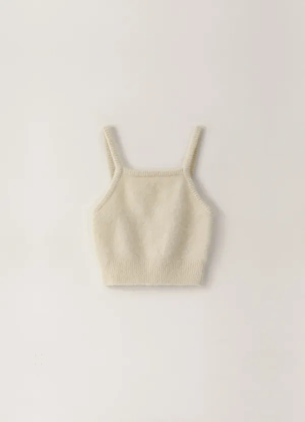 [Refurb] Alpaca Two-way Sleeveles - Ivory