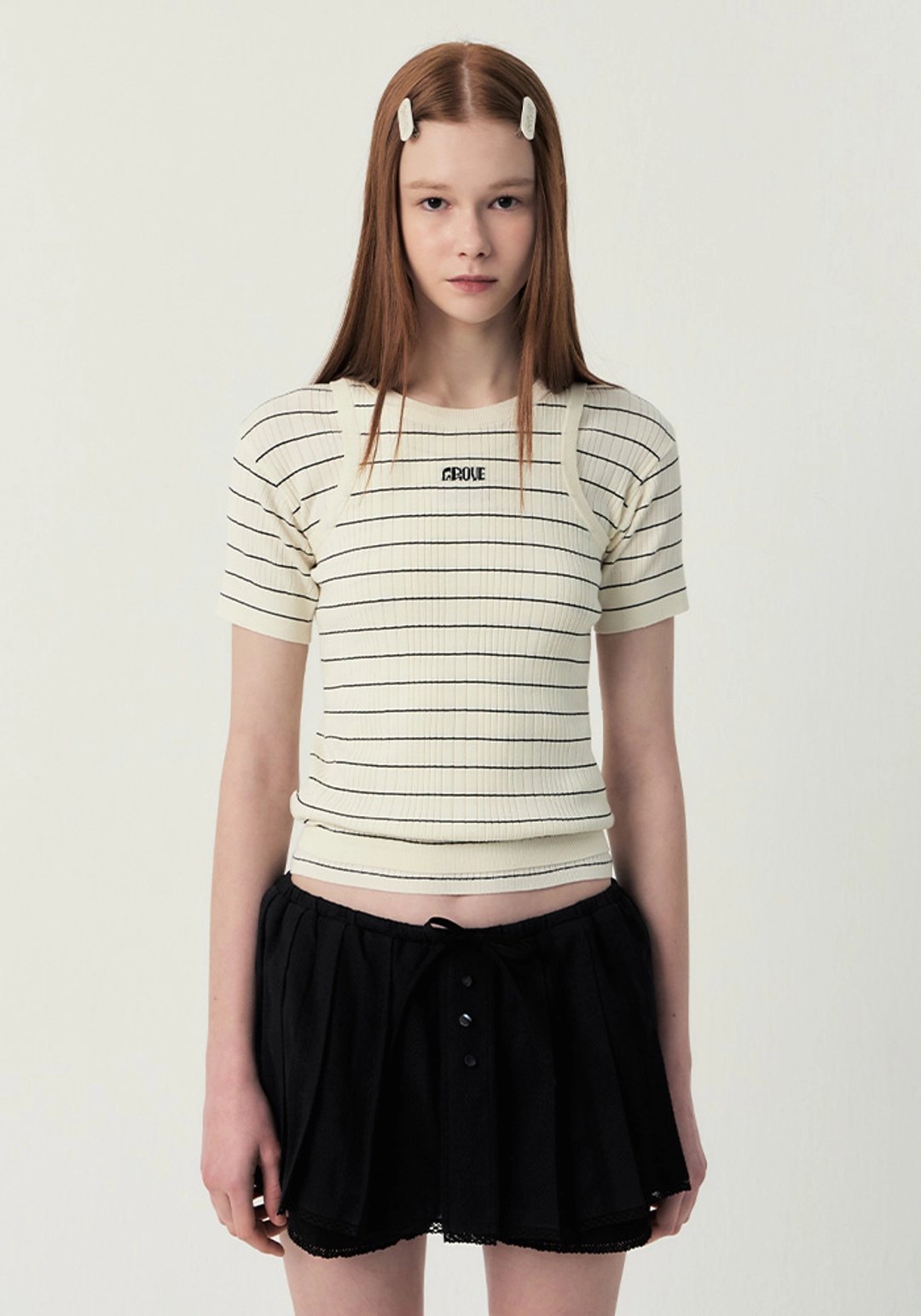 그로브 BAILEY HALF SLEEVE KNIT [3COLORS] 상품 이미지 2