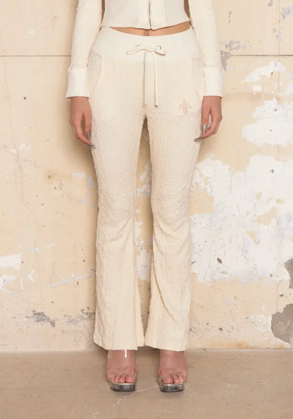 Textured Knit Training Pants [Ivory]