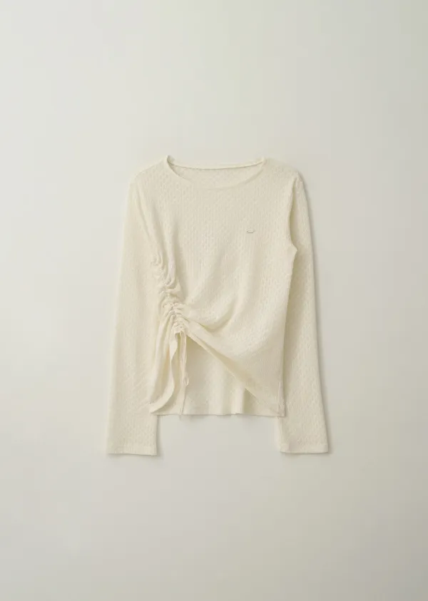STRING PUNCHING T-SHIRT (sand ivory)