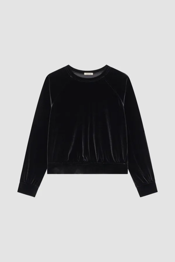 VELVET RAGLAN T-SHIRT_BLACK