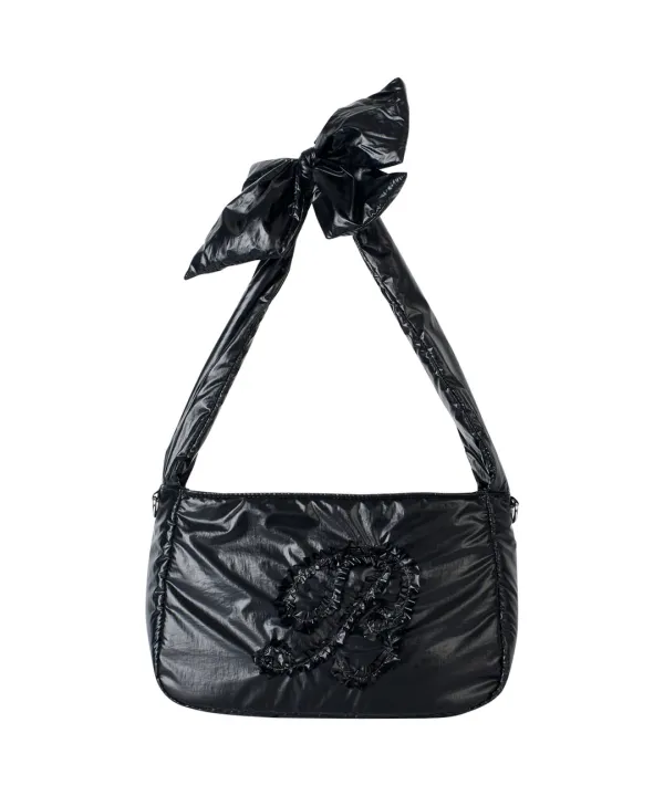 Cloudy Ruffle Bag-Black