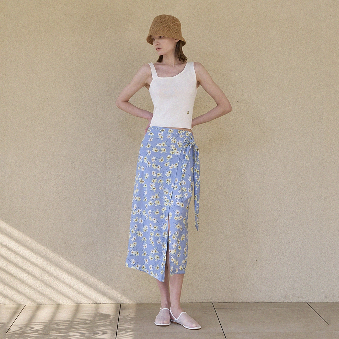 아뜰리에 나인 (SK-4944)DAY FLOWER WRAP SKIRT 상품 이미지 2