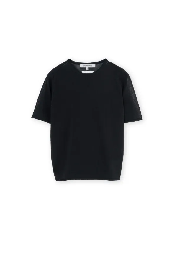 W Half Knit, Black