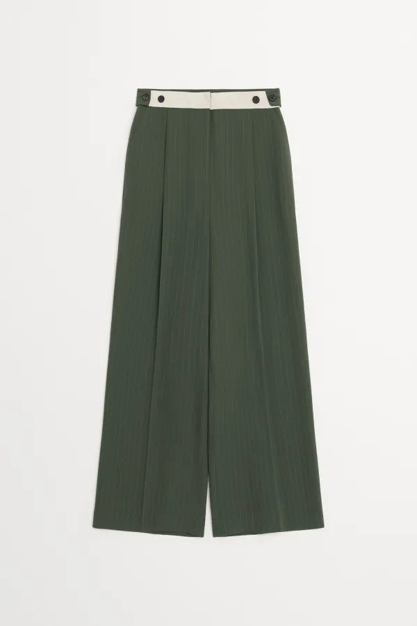 Zec Stripe Pants khaki, brown