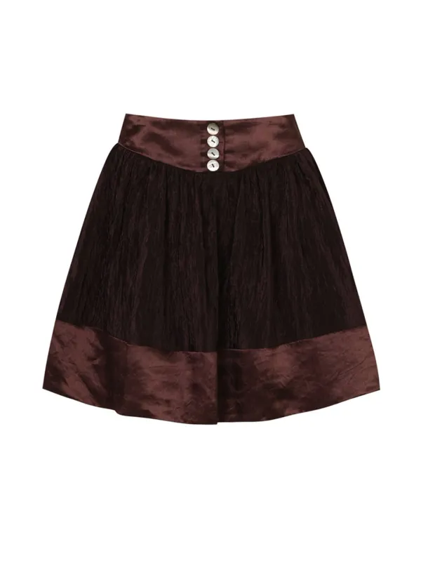 Jazzy Mini Skirt (Brown)