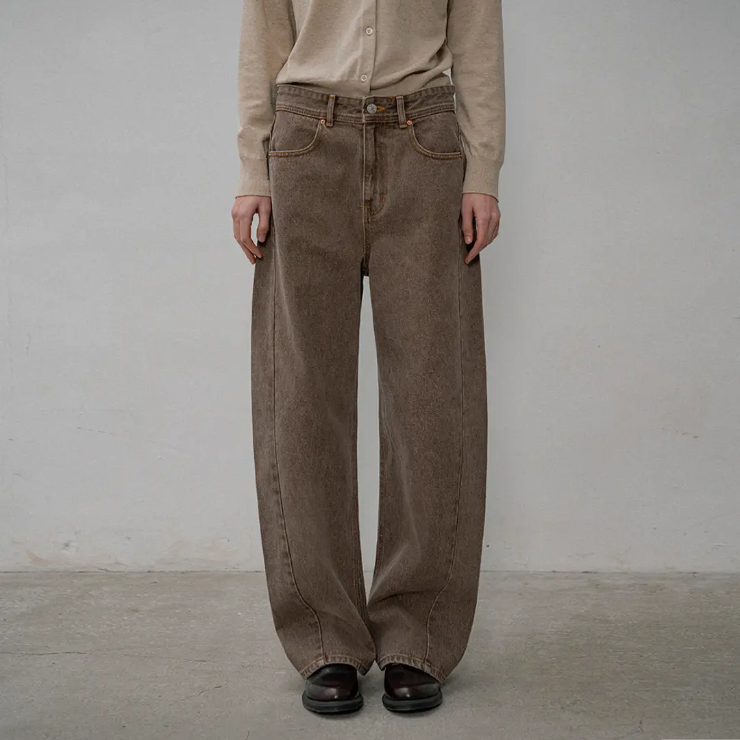 시야쥬 SIJN6087 아르코 커브드 데님_Vintage brown 상품 이미지 2