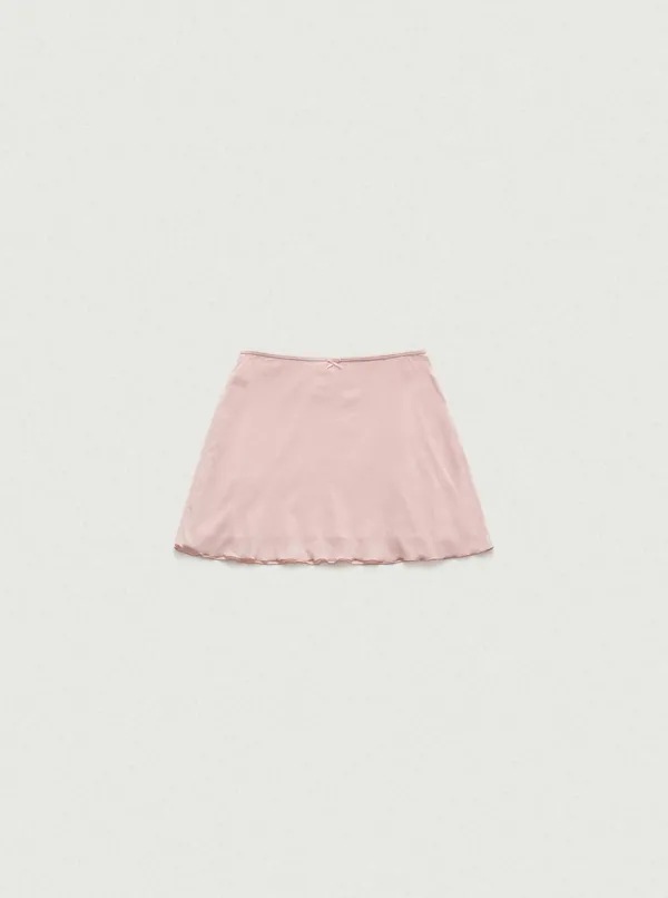 Fia Velvet Mini Skirt_Pink