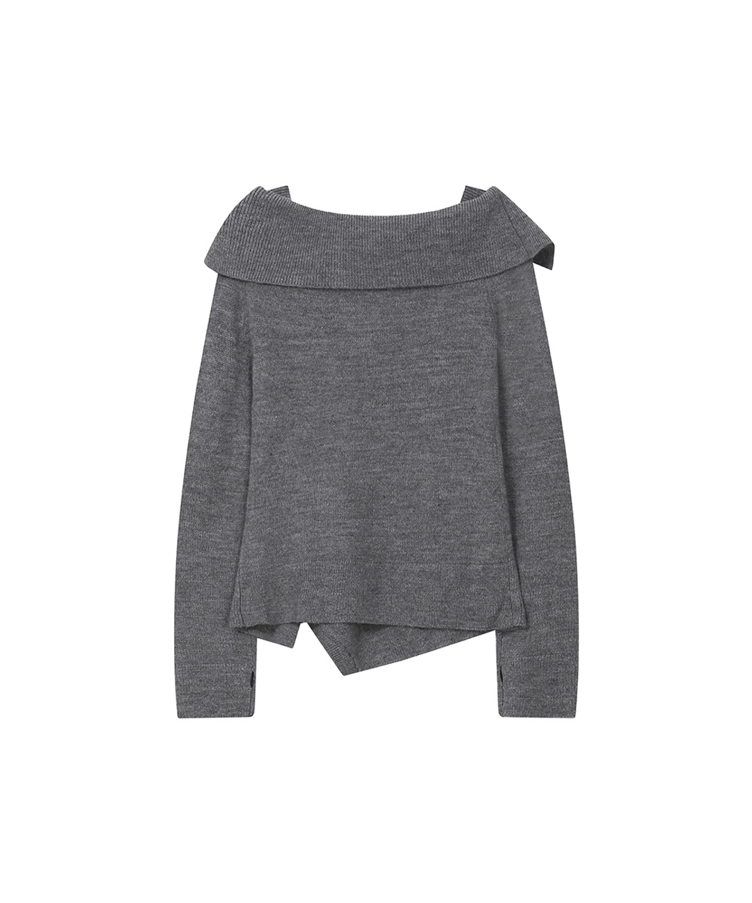 미세키서울 Folding layered knit GREY 상품 이미지 3