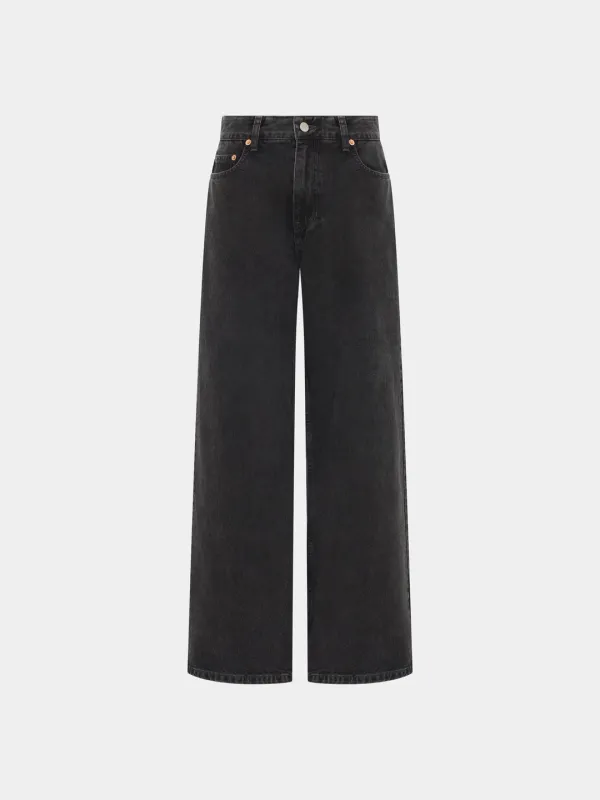 Artie cotton wide DN - Washed black