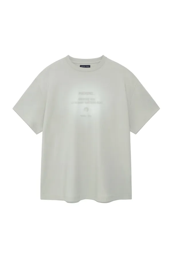 PAIRING LOGO PRINTING TOP FOR MEN IN LIGHT GREY