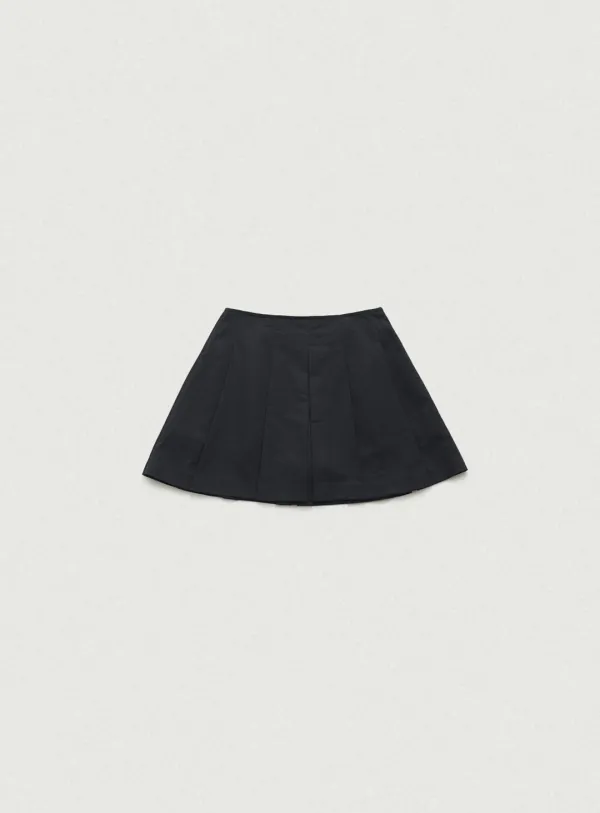 Kash Pleated Mini Skirt_Deep Navy
