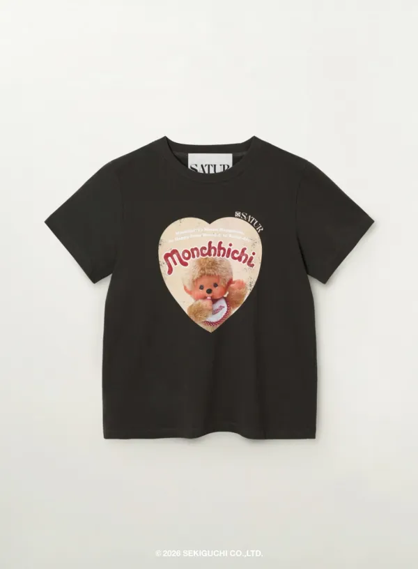 (W) Satur X Monchhichi Saturday Mood T-Shirt - Charcoal