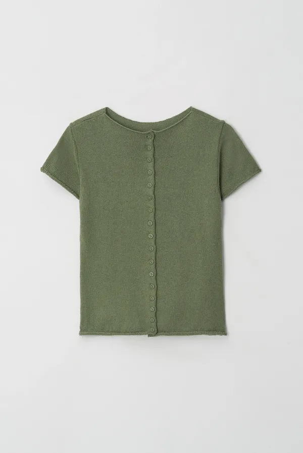 renee button cardigan - olive