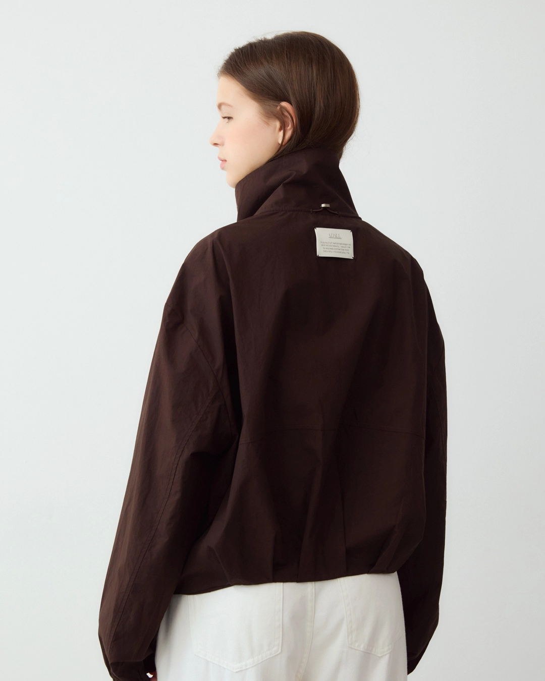 어다울 Label point pintuck blouson - brown 상품 이미지 3