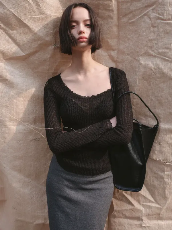 RODA U-NECK T-SHIRT_BLACK