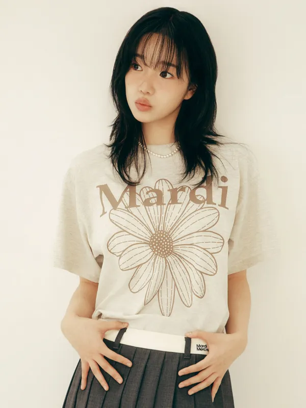 [6/26 순차배송] TSHIRT FLOWERMARDI_OATMEAL TAUPE
