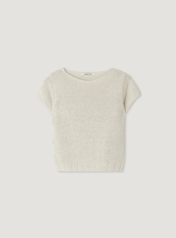 HARI CAP SLEEVE KNIT_NATURAL