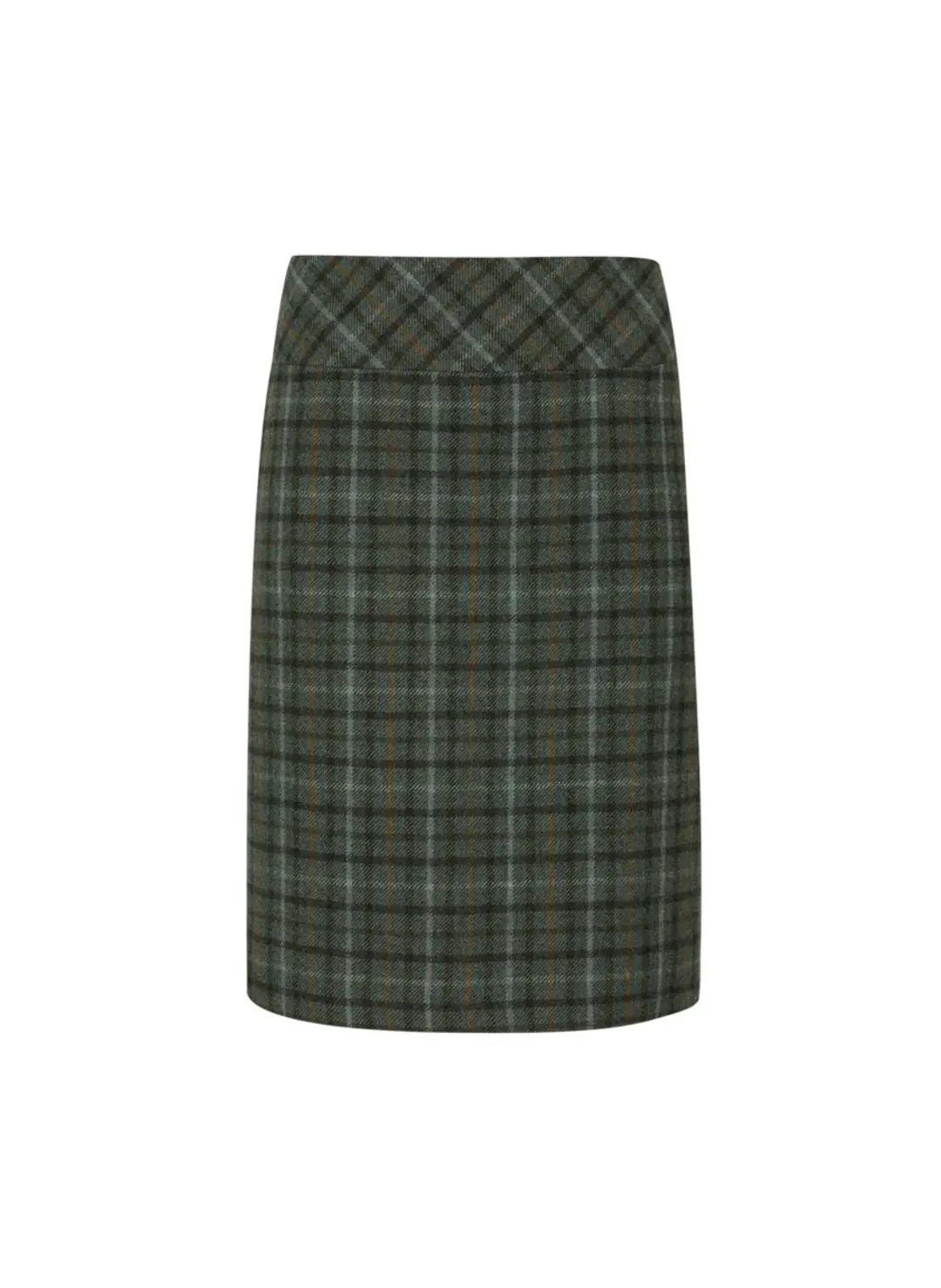 루루서울 Joy Wool Check Midi Skirt (Green) 상품 이미지 3