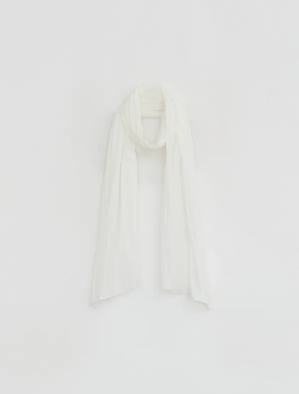 [3rd REORDER] SHEER PLEATS SCARF [WHITE]