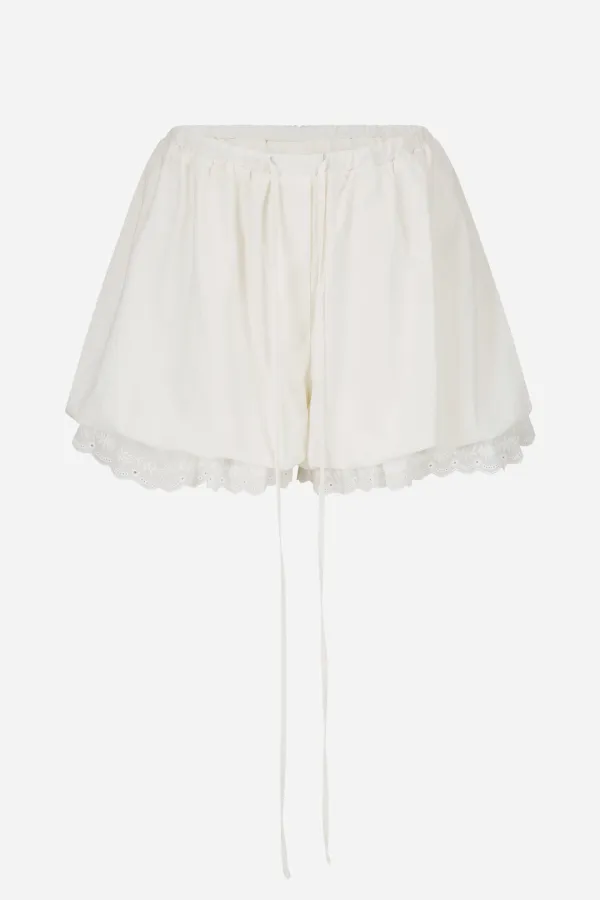 cotton pumpkin lace shorts