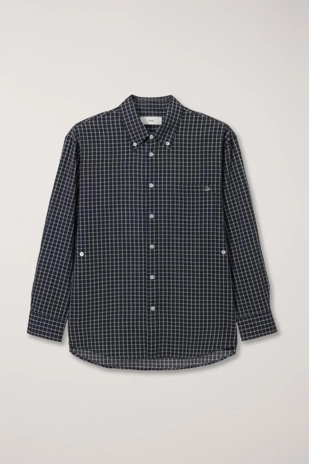 던스트 UNISEX OVERSIZED CHECKED SHIRT BLACK CHECK 상품 이미지 1