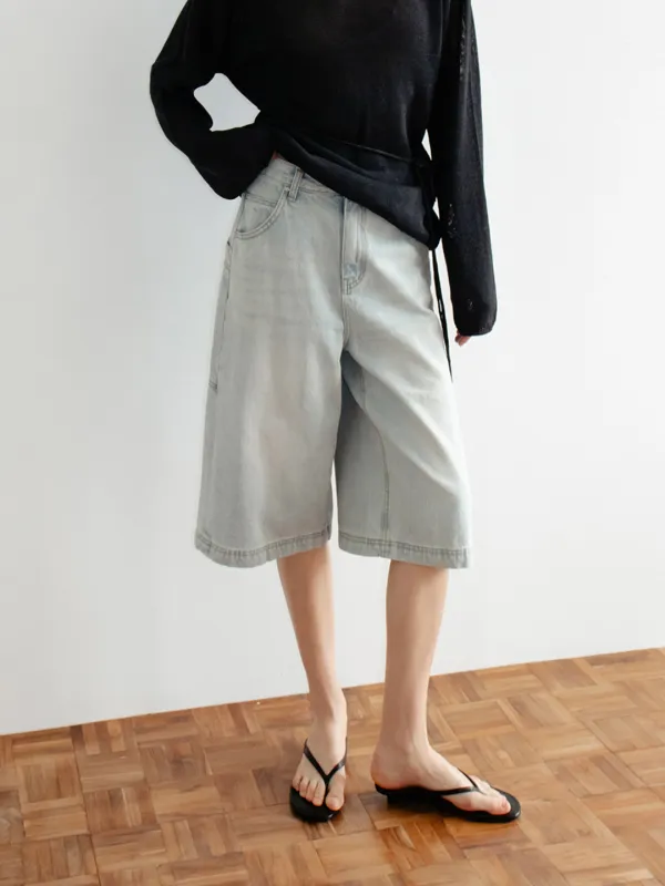 TVR LOOSE FIT BERMUDA DENIM_LIGHT BLUE