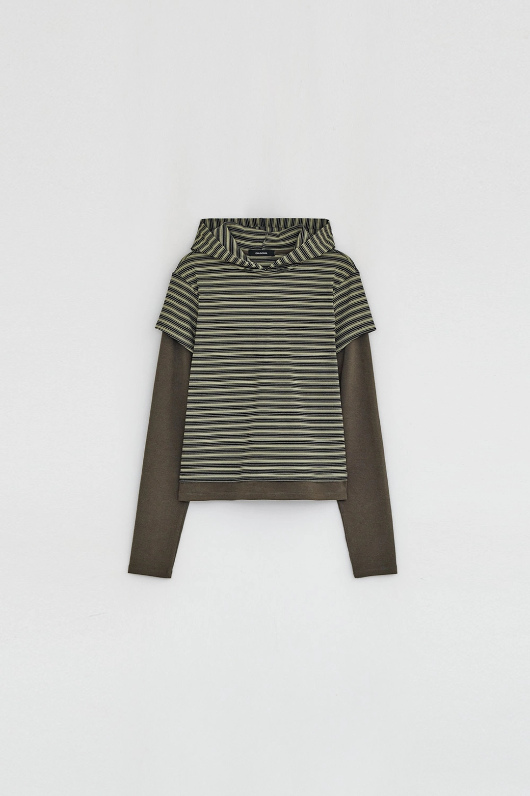 다이애그널 STRIPE HOODIE LAYERED TEE 상품 이미지 1