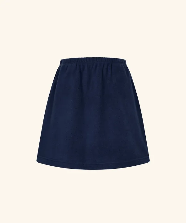 Letters Mémoire Fleece Skirt (Navy)