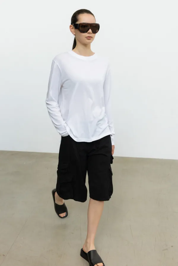 Ianthe wide bermuda PT - Black