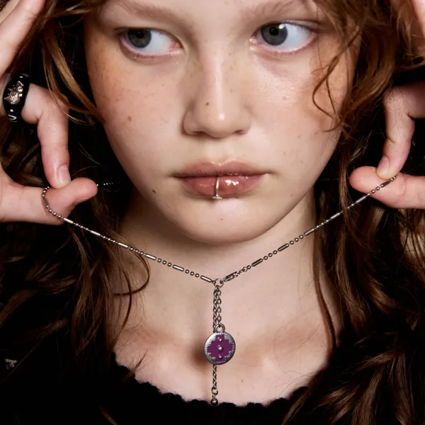 lumen necklace-mauve