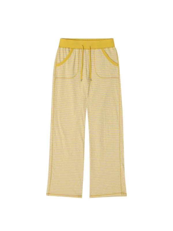 CANDY STRIPE LOUNGE PANTS_YELLOW