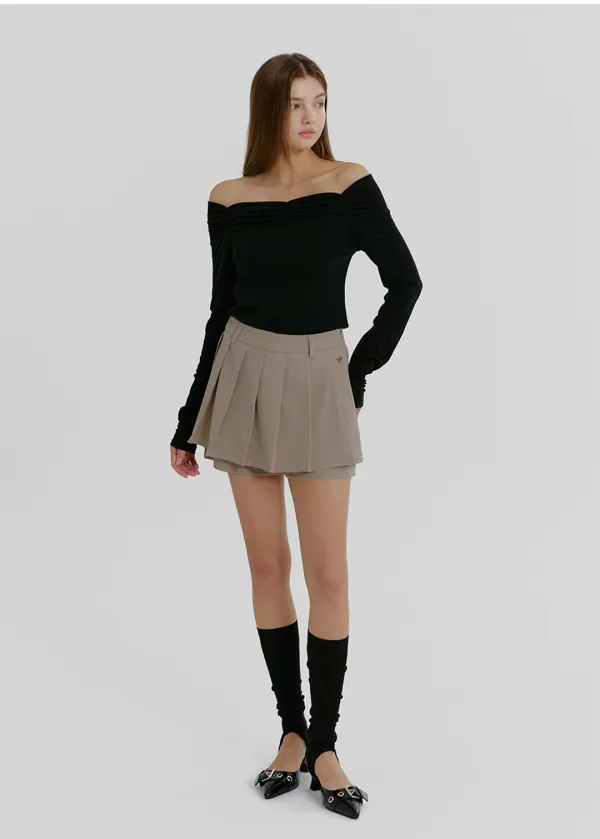[25-36]  Sono Pleated Skirt Shorts  소노 플리츠 스커트 쇼츠 (가을-봄-하객룩-출근룩-데이트룩-데일리룩-프레피룩-기페미닌-빈티지-스커트-스커트팬츠-빅사이즈-자체제작)